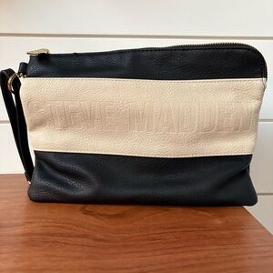 Steve Madden Black and Tan Men's Toiletry Bag